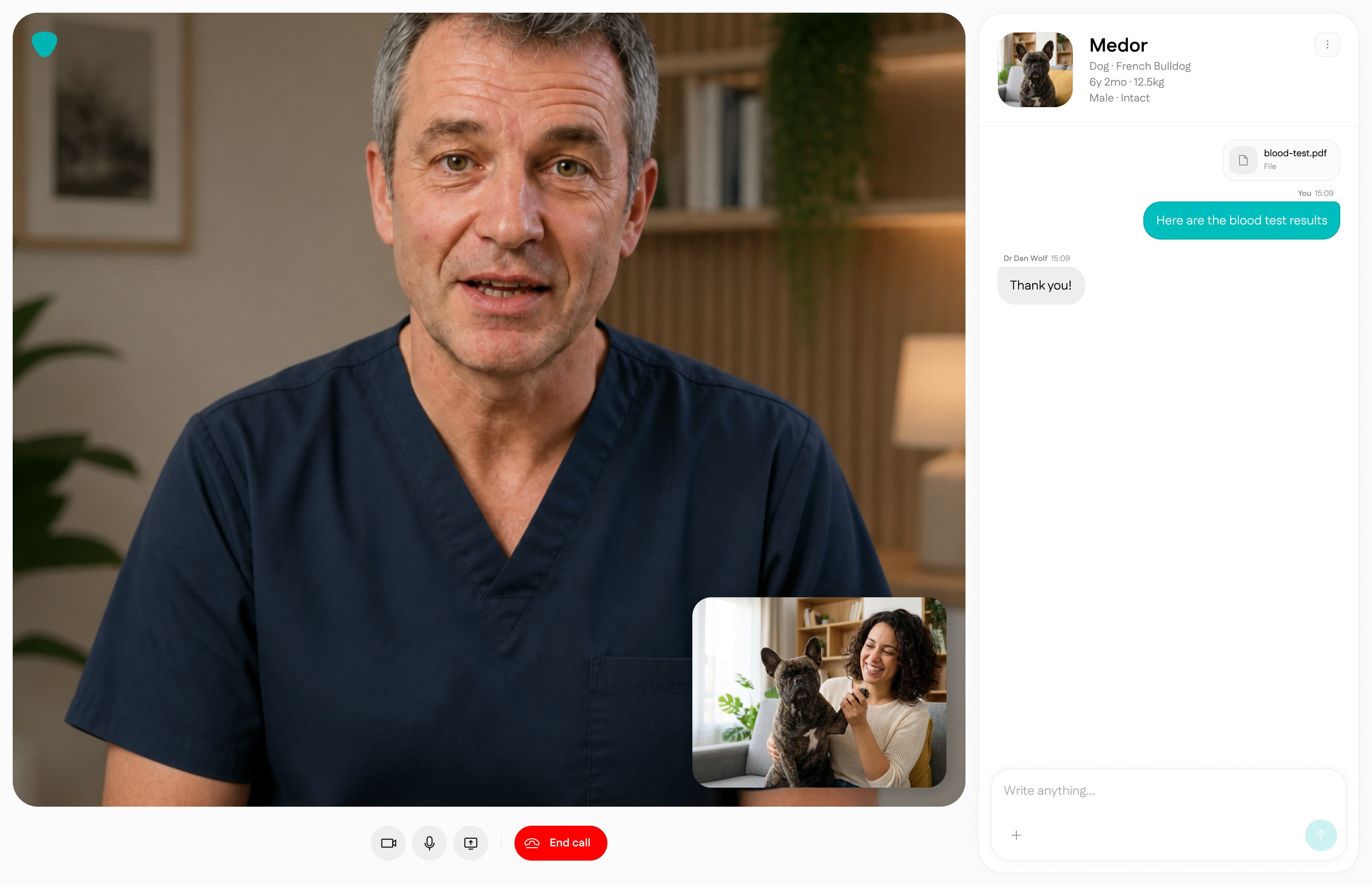 Vetty video consultation with a licensed veterinarian